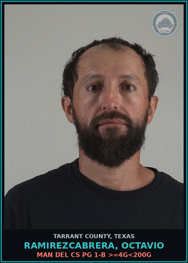 Booking mugshot of Ramirezcabrera, Octavio in Tarrant County