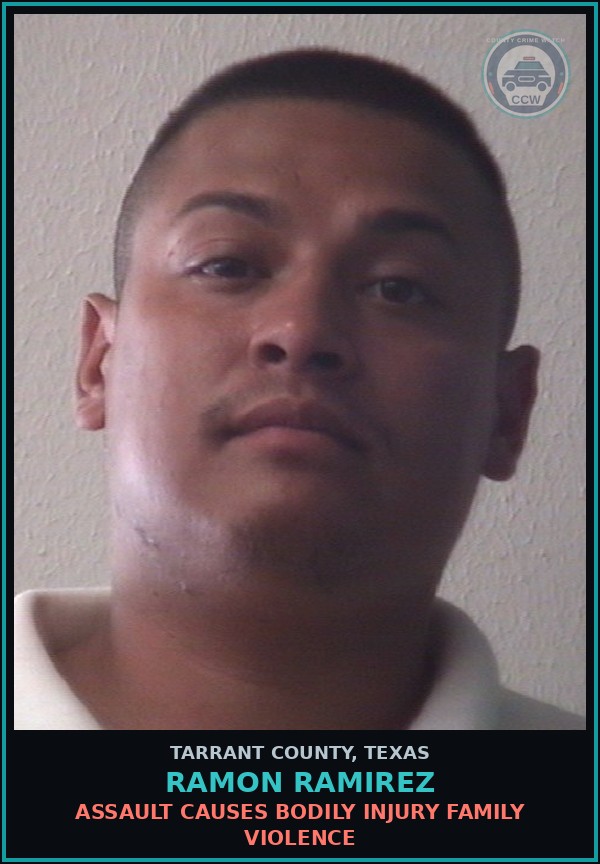 Booking mugshot of Ramon Ramirez in Tarrant County