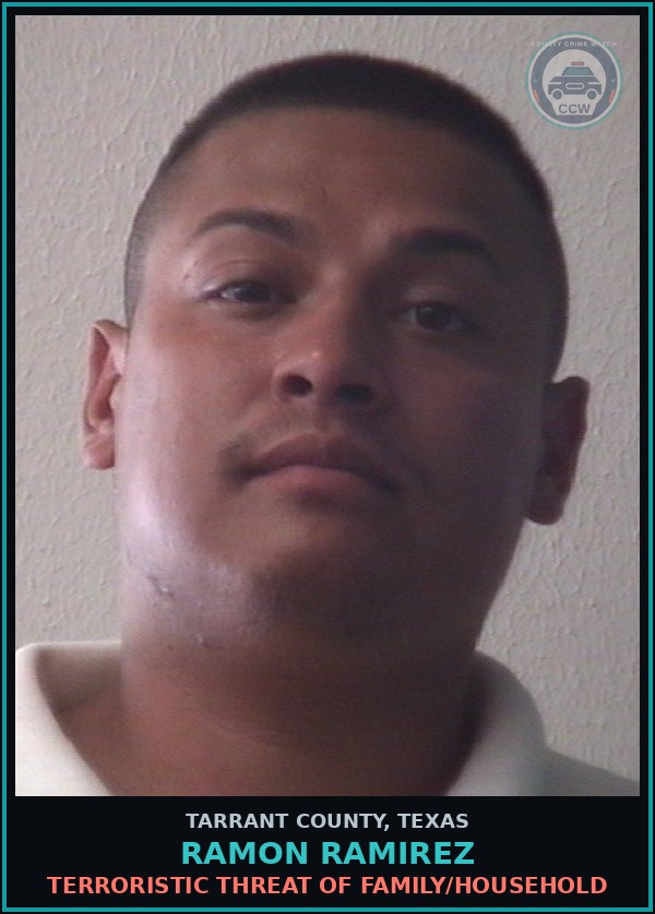 Booking mugshot of Ramon Ramirez in Tarrant County