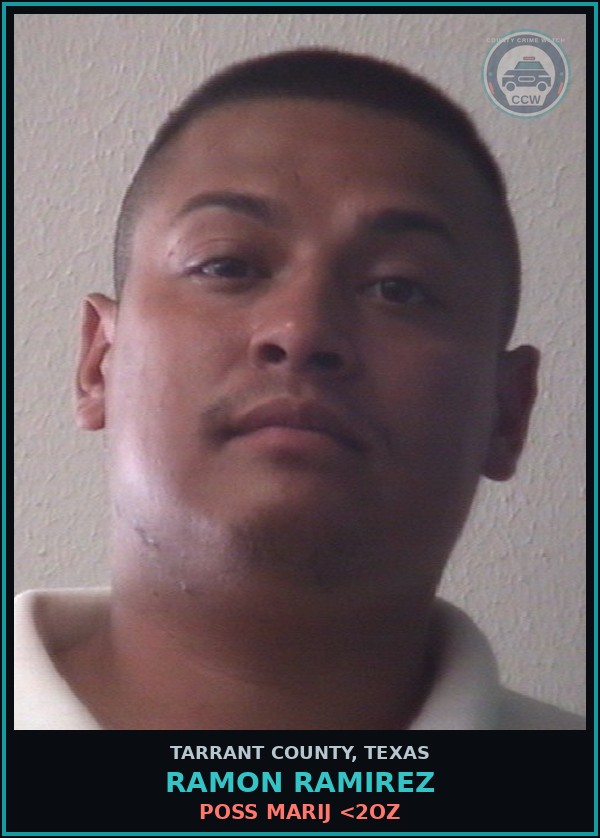Booking mugshot of Ramon Ramirez in Tarrant County