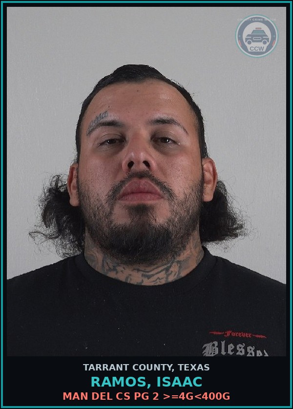 Booking mugshot of Ramos, Isaac in Tarrant County
