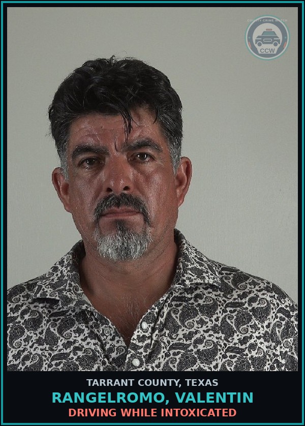 Booking mugshot of Rangelromo, Valentin in Tarrant County