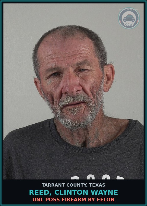 Booking mugshot of Reed, Clinton Wayne in Tarrant County