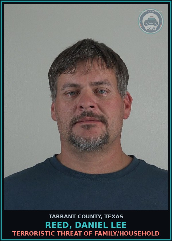 Booking mugshot of Reed, Daniel Lee in Tarrant County