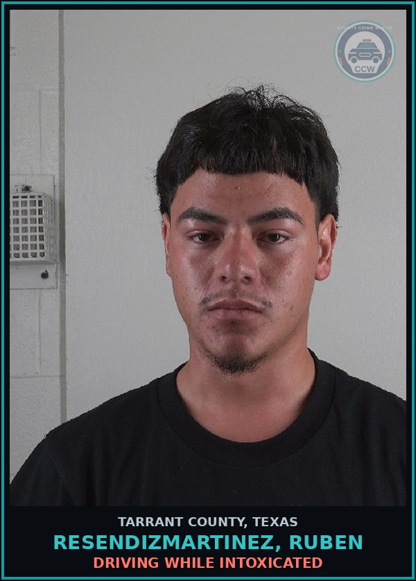 Booking mugshot of Resendizmartinez, Ruben in Tarrant County
