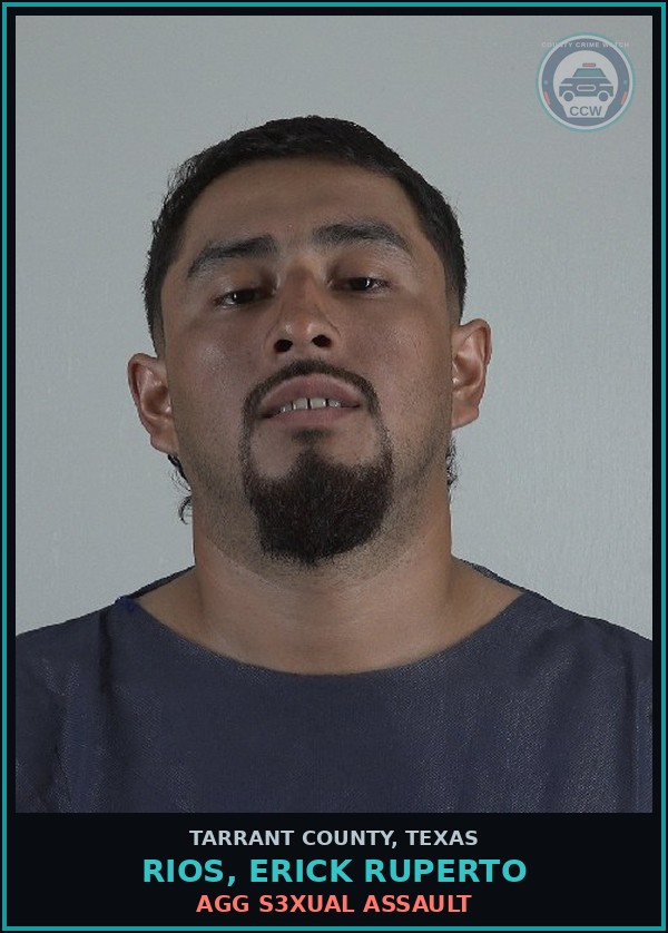 Booking mugshot of Rios, Erick Ruperto in Tarrant County