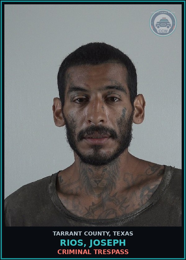 Booking mugshot of Rios, Joseph in Tarrant County