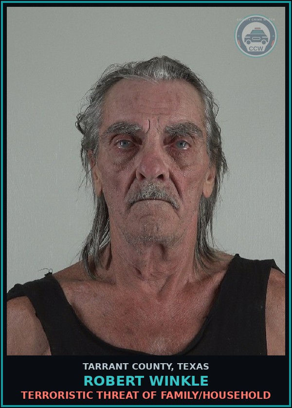 Booking mugshot of Robert Winkle in Tarrant County
