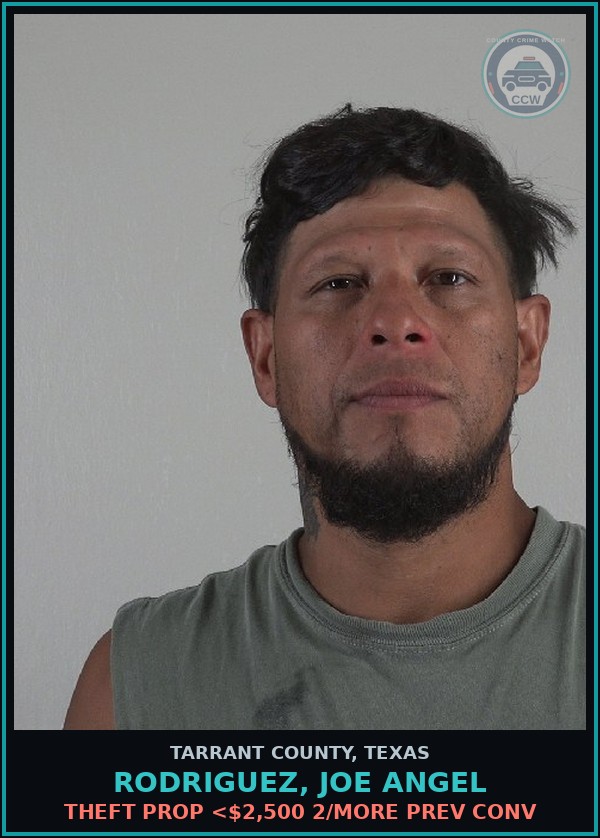 Booking mugshot of Rodriguez, Joe Angel in Tarrant County