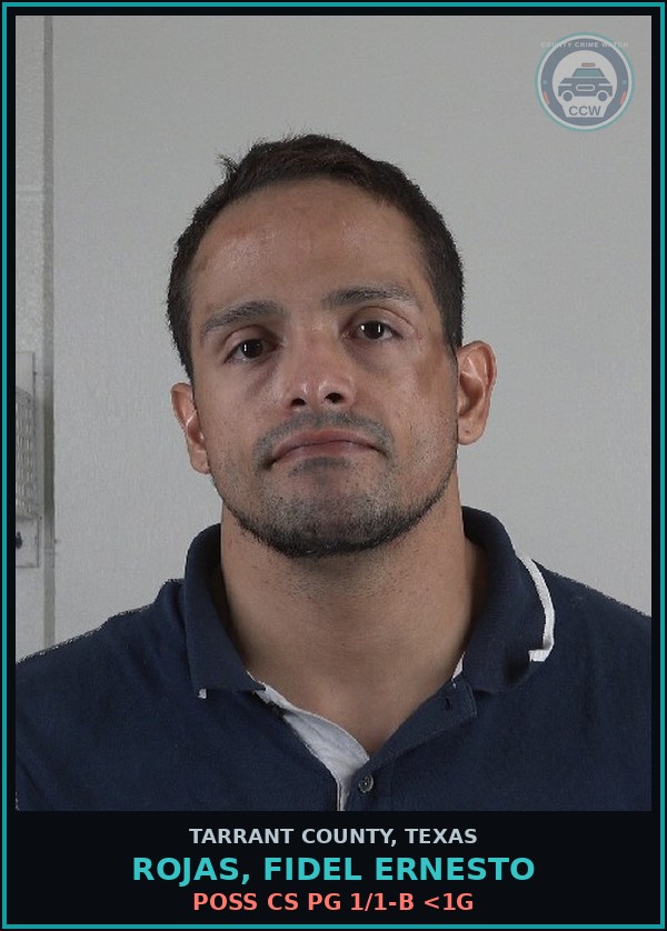 Booking mugshot of Rojas, Fidel Ernesto in Tarrant County