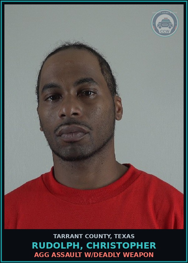 Booking mugshot of Rudolph, Christopher in Tarrant County