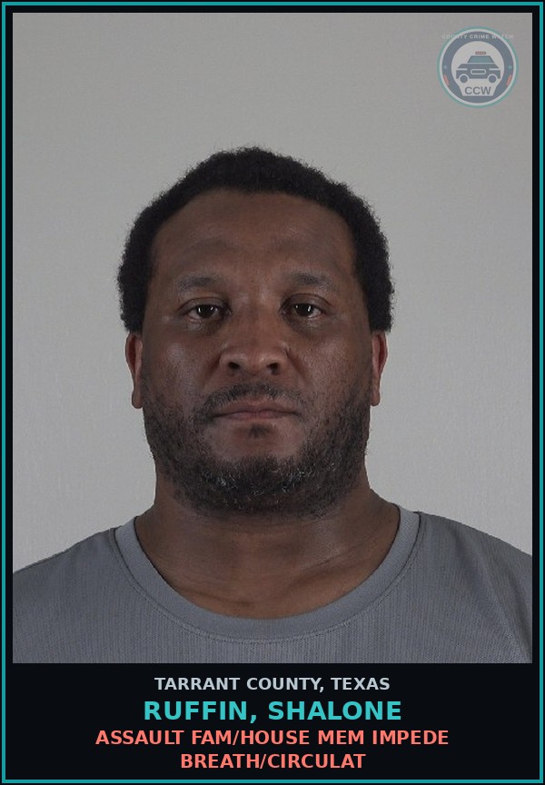 Booking mugshot of Ruffin, Shalone in Tarrant County