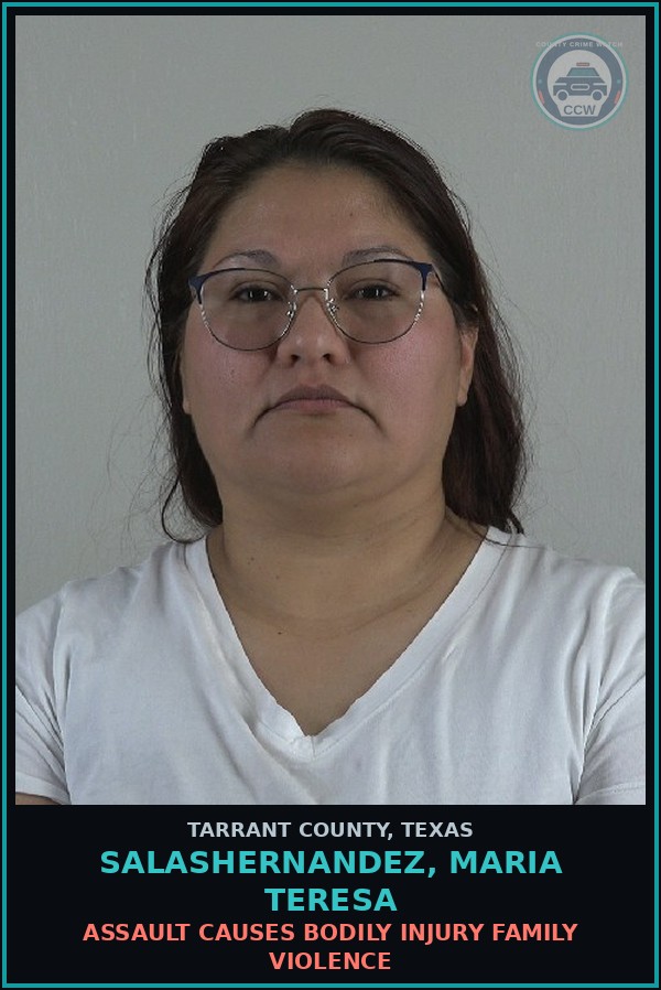 Booking mugshot of Salashernandez, Maria Teresa in Tarrant County