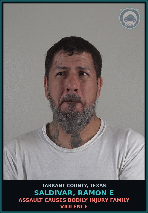 Booking mugshot of Saldivar, Ramon E in Tarrant County