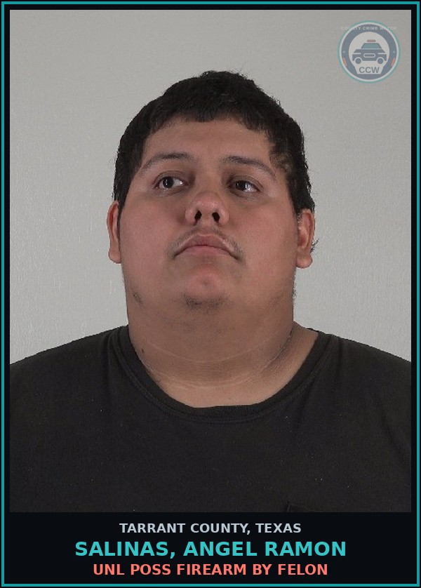 Booking mugshot of Salinas, Angel Ramon in Tarrant County