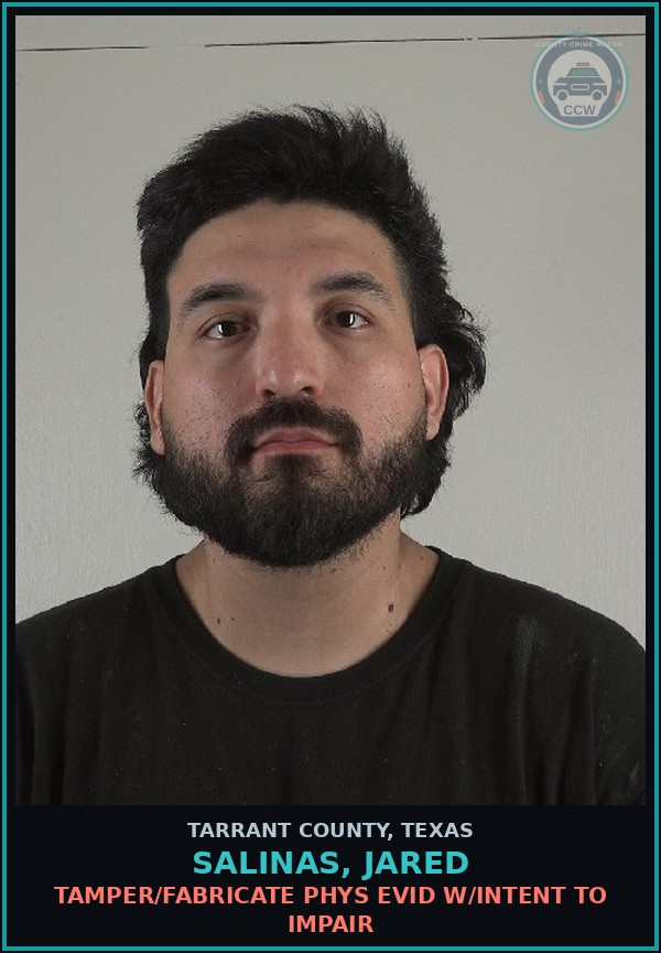 Booking mugshot of Salinas, Jared in Tarrant County