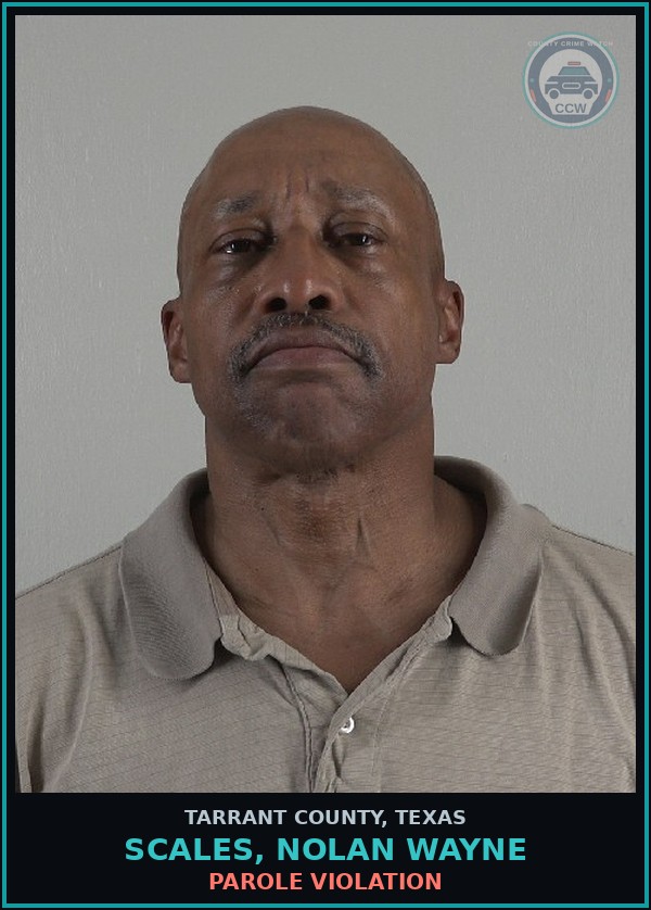 Booking mugshot of Scales, Nolan Wayne in Tarrant County