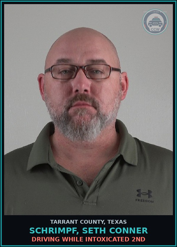 Booking mugshot of Schrimpf, Seth Conner in Tarrant County
