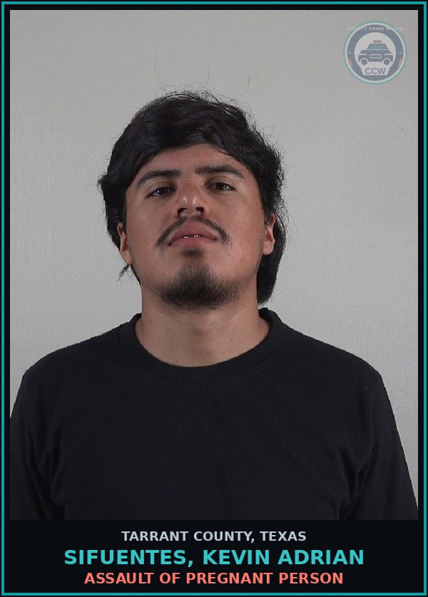 Booking mugshot of Sifuentes, Kevin Adrian in Tarrant County
