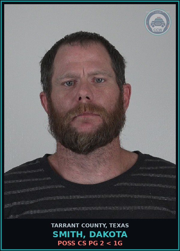 Booking mugshot of Smith, Dakota in Tarrant County