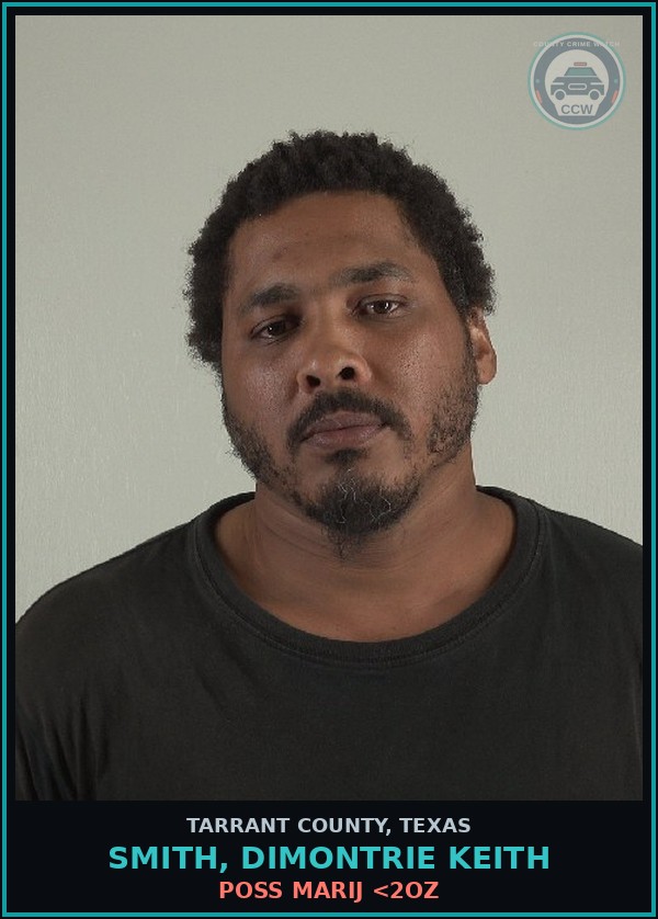 Booking mugshot of Smith, Dimontrie Keith in Tarrant County