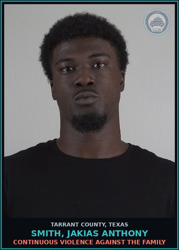 Booking mugshot of Smith, Jakias Anthony in Tarrant County