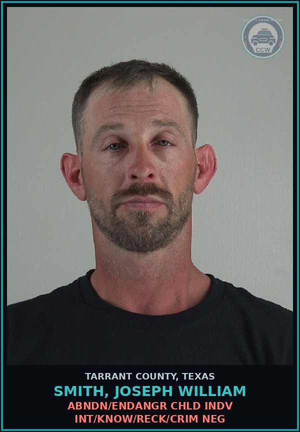 Booking mugshot of Smith, Joseph William in Tarrant County