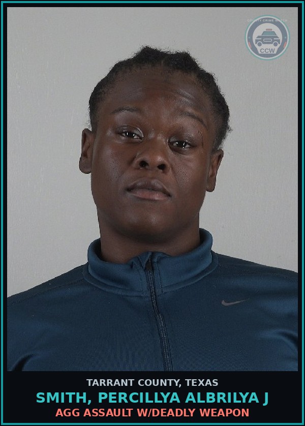 Booking mugshot of Smith, Percillya Albrilya J in Tarrant County
