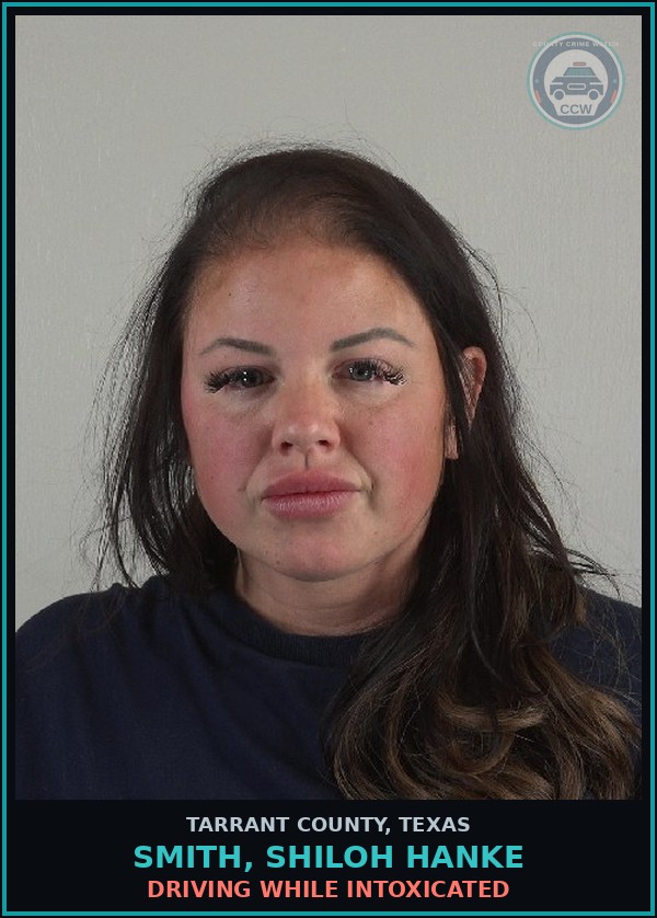 Booking mugshot of Smith, Shiloh Hanke in Tarrant County
