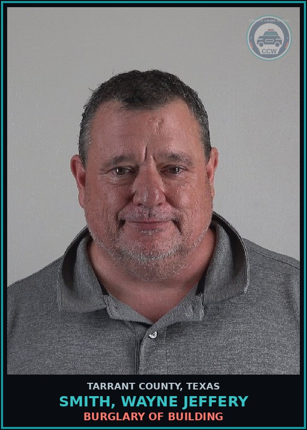 Booking mugshot of Smith, Wayne Jeffery in Tarrant County