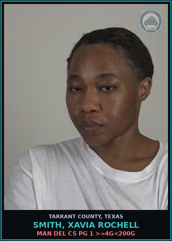 Booking mugshot of Smith, Xavia Rochell in Tarrant County