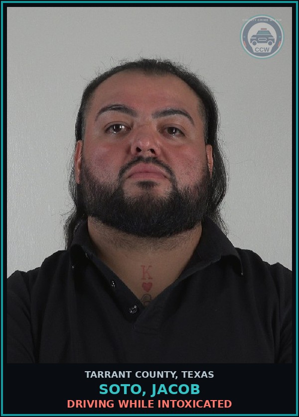 Booking mugshot of Soto, Jacob in Tarrant County
