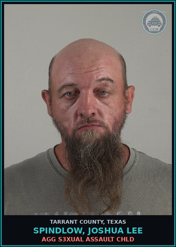 Booking mugshot of Spindlow, Joshua Lee in Tarrant County