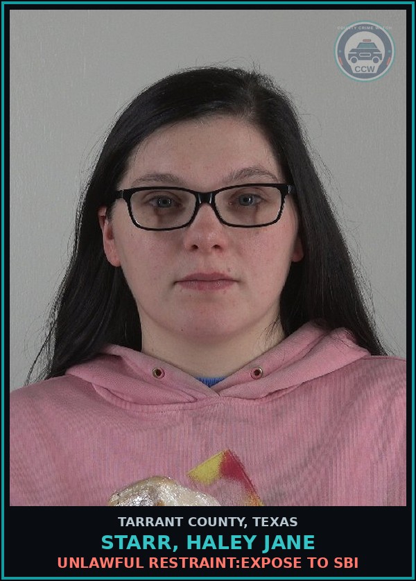 Booking mugshot of Starr, Haley Jane in Tarrant County