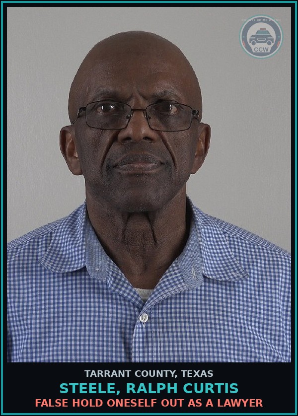 Booking mugshot of Steele, Ralph Curtis in Tarrant County