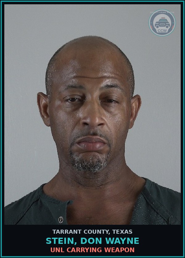 Booking mugshot of Stein, Don Wayne in Tarrant County