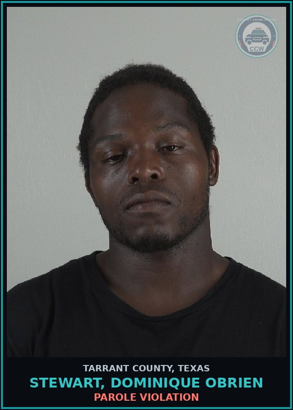 Booking mugshot of Stewart, Dominique Obrien in Tarrant County