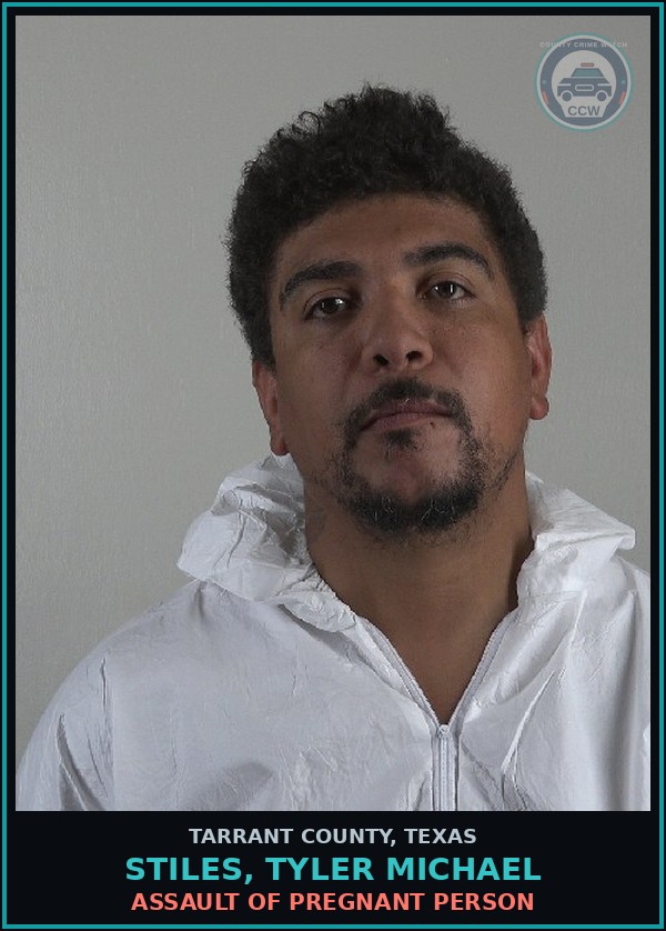 Booking mugshot of Stiles, Tyler Michael in Tarrant County