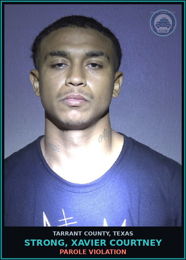 Booking mugshot of Strong, Xavier Courtney in Tarrant County
