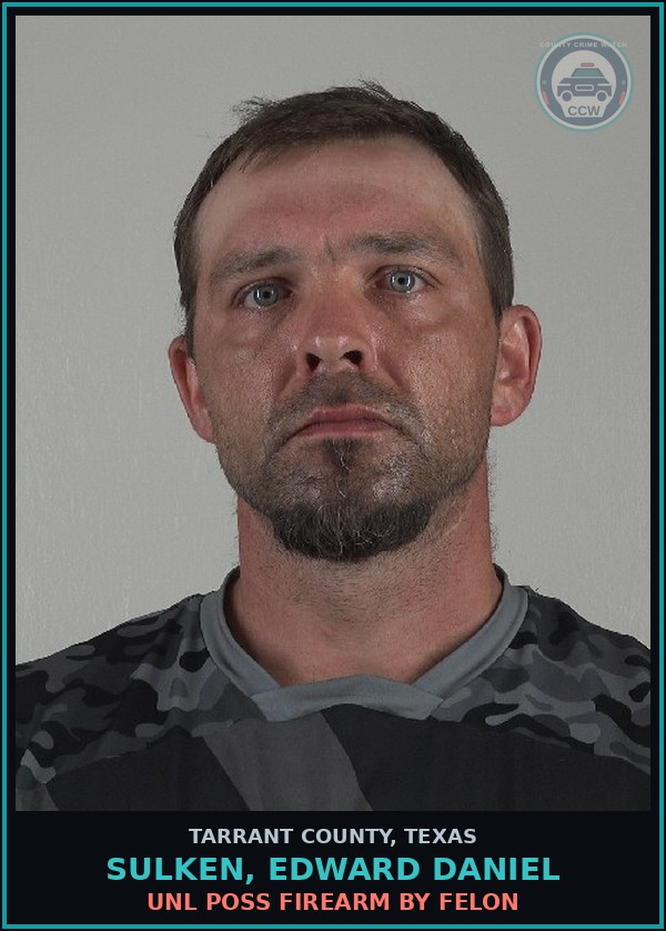 Booking mugshot of Sulken, Edward Daniel in Tarrant County