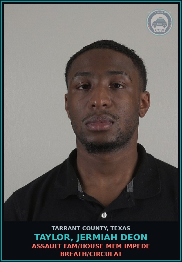 Booking mugshot of Taylor, Jermiah Deon in Tarrant County