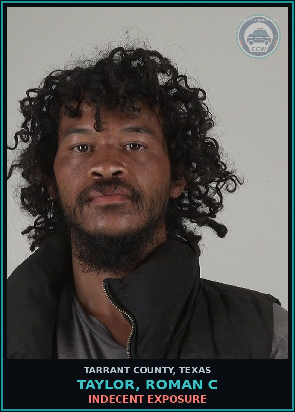Booking mugshot of Taylor, Roman C in Tarrant County