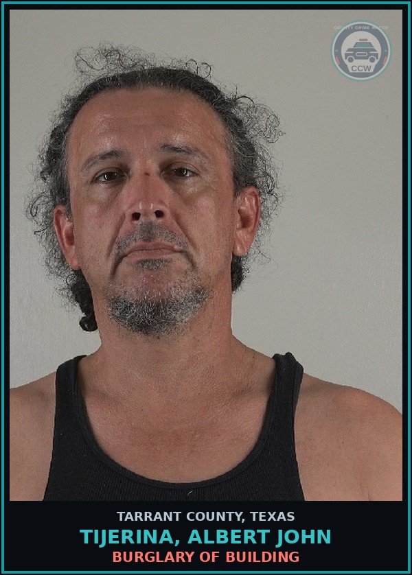 Booking mugshot of Tijerina, Albert John in Tarrant County