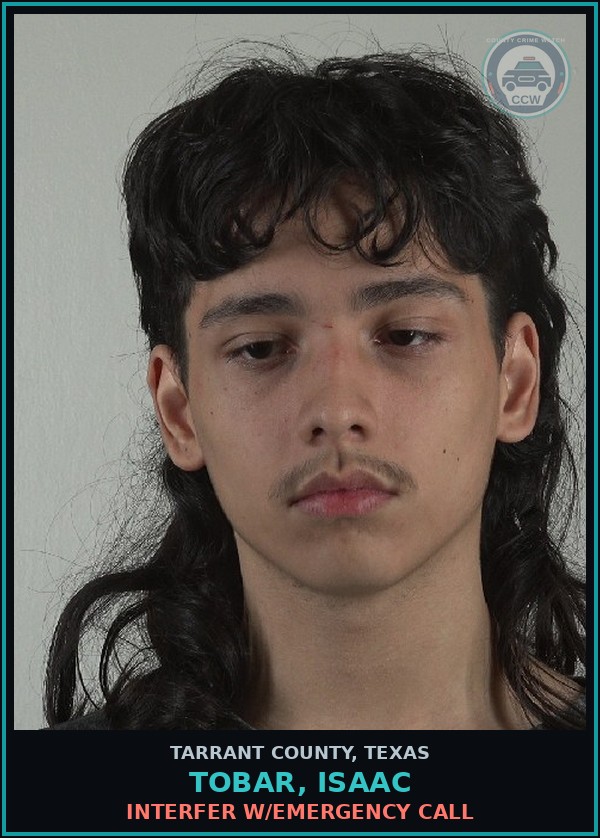 Booking mugshot of Tobar, Isaac in Tarrant County
