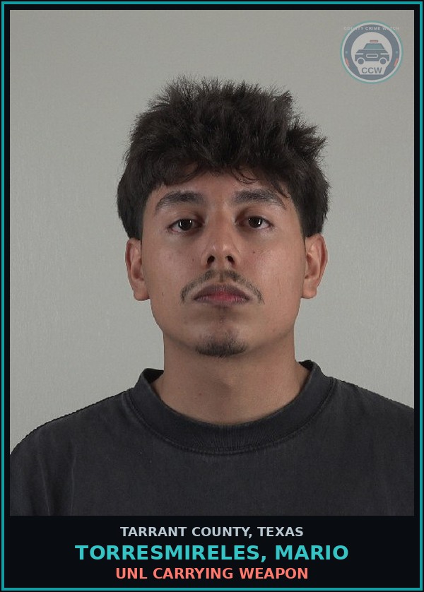 Booking mugshot of Torresmireles, Mario in Tarrant County