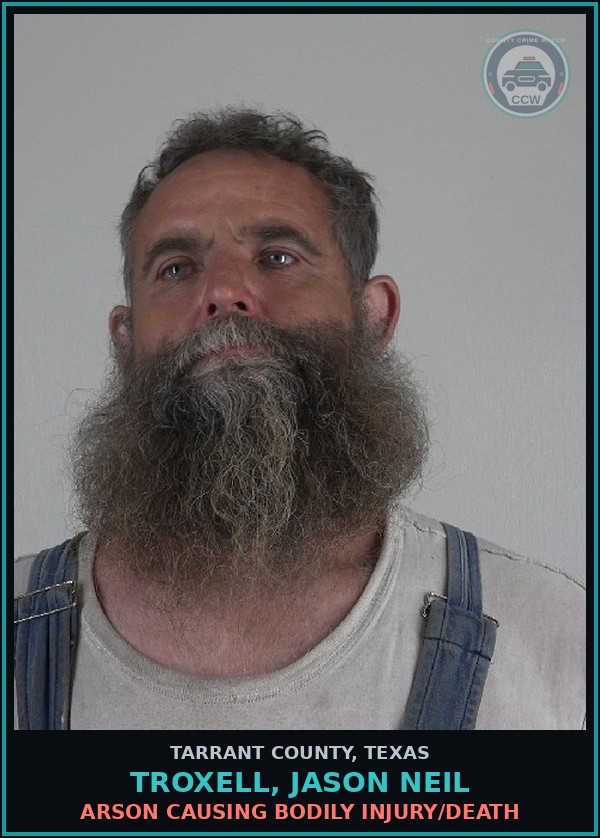 Booking mugshot of Troxell, Jason Neil in Tarrant County