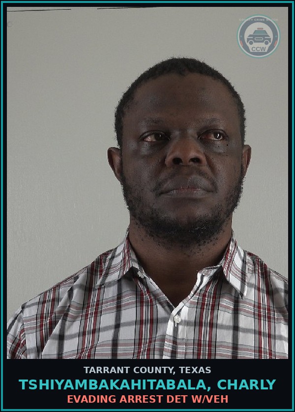 Booking mugshot of Tshiyambakahitabala, Charly in Tarrant County