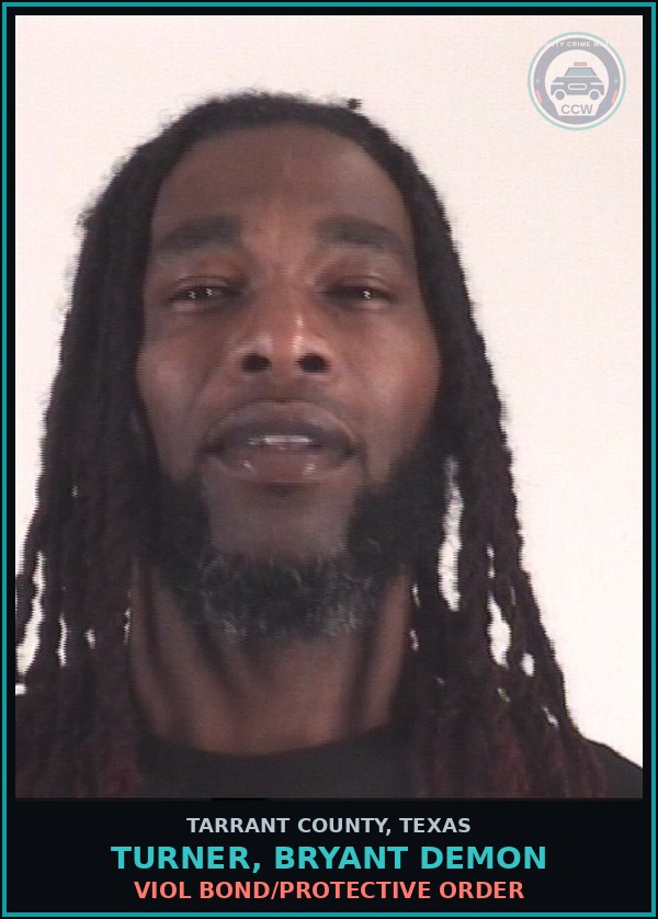 Booking mugshot of Turner, Bryant Demon in Tarrant County