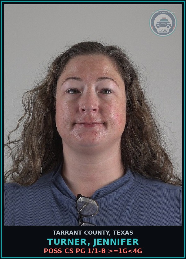 Booking mugshot of Turner, Jennifer in Tarrant County