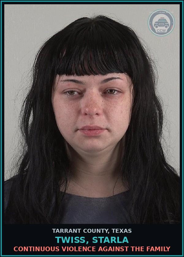 Booking mugshot of Twiss, Starla in Tarrant County